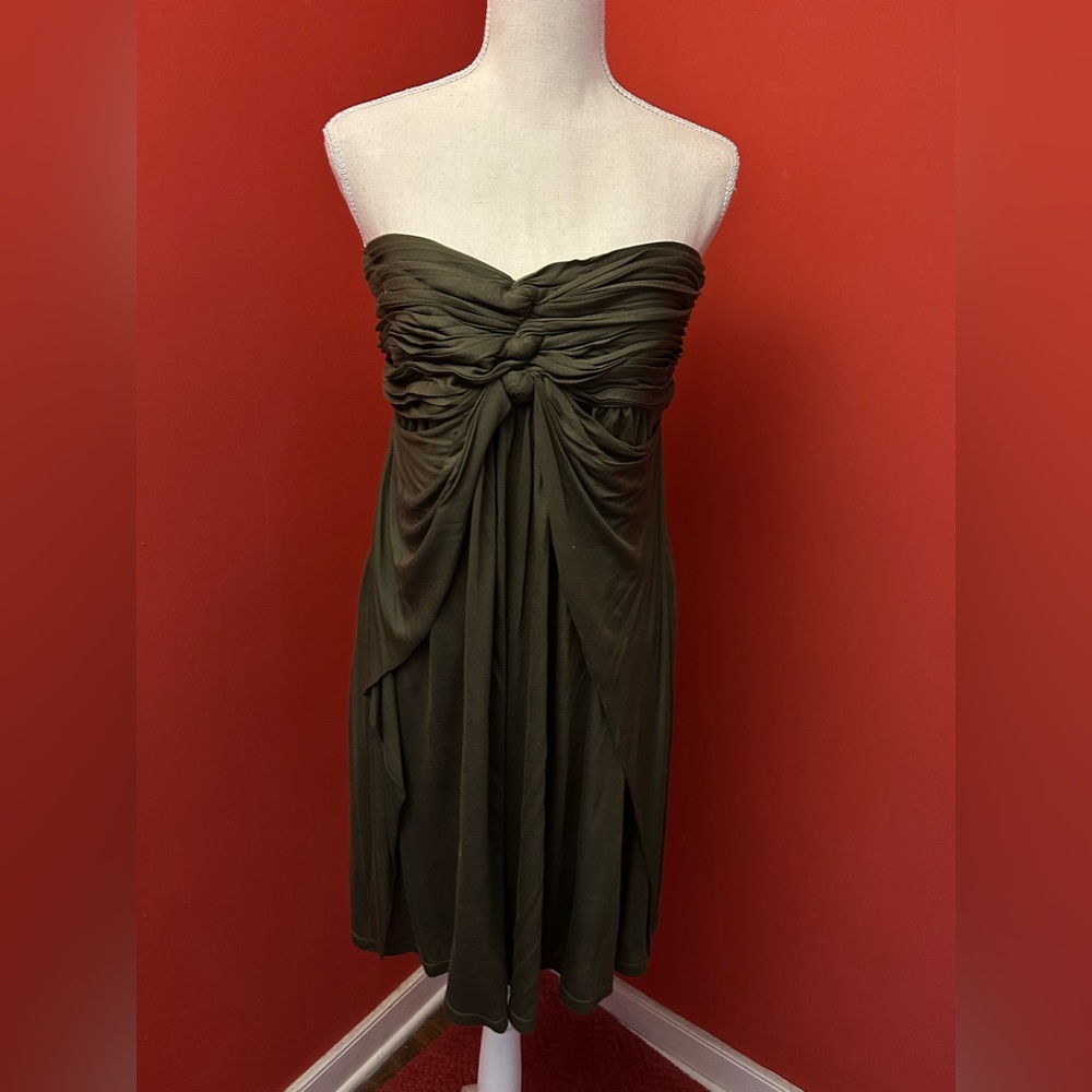 BCBGMaxAzria Dark Green 2 Way Dress